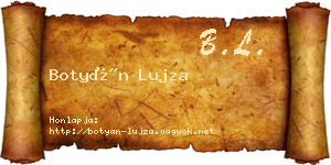 Botyán Lujza névjegykártya